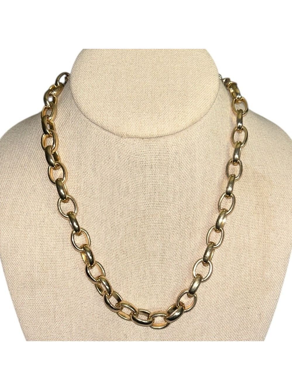 Halogen for Nordstrom Nautical Links Statement Chain Necklace in Rich Gold Tone